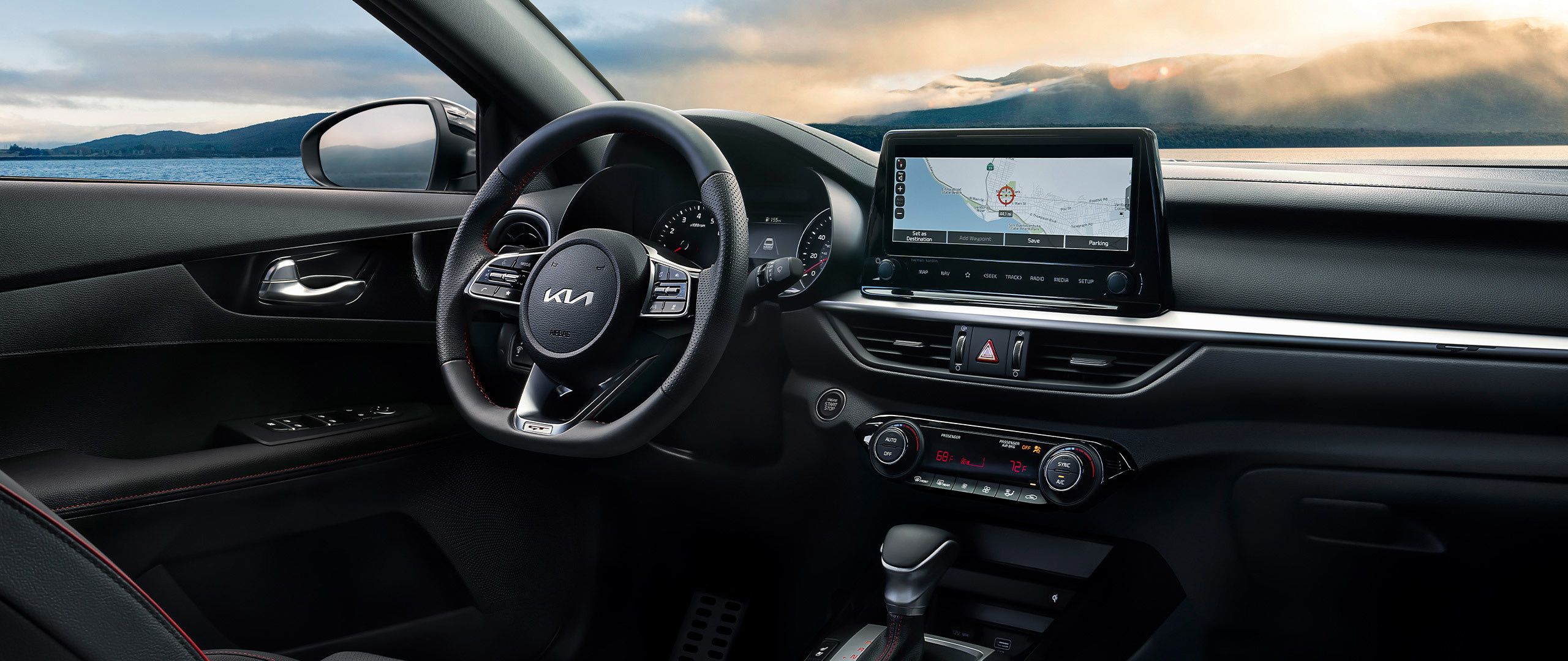 2023 Kia Forte Interior Sport Design Steering Wheel And 10.25-Inch Touchscreen