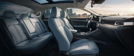 2022 Kia K5 Premium Interior With A Panoramic Sunroof Side View