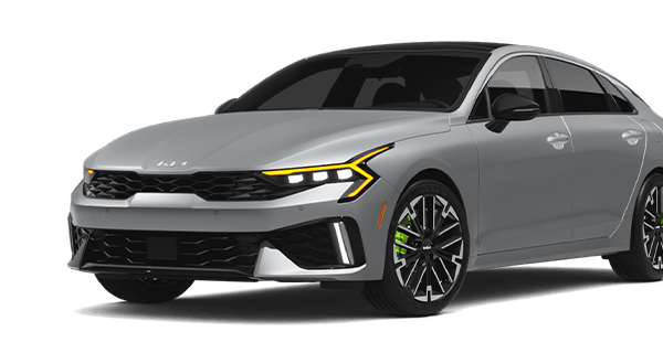 Left facing K5 GT trim vehicle image in Steel Matte Gray