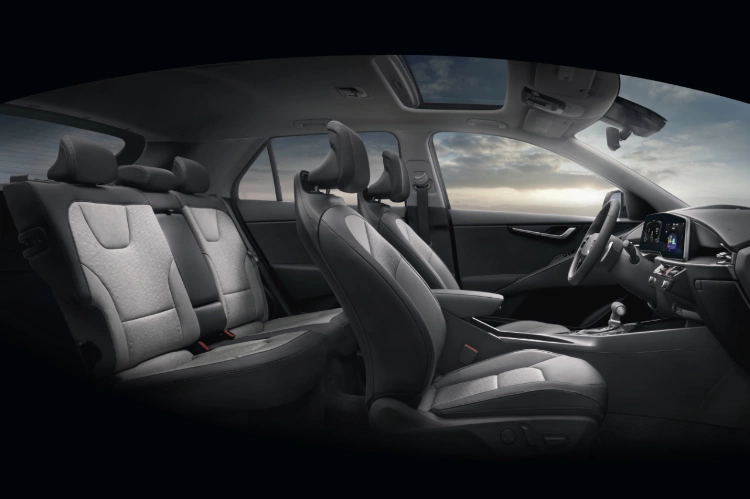 2023 Kia Niro Hybrid Interior Spacious Seating Side View