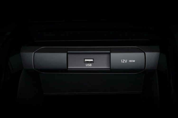 2023 Kia Rio 5-Door Interior USB Port Close-Up