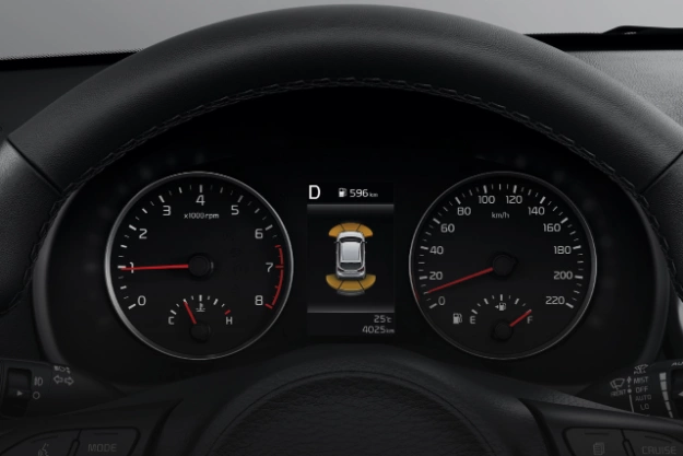 2023 Kia Rio 5-Door Interior Steering Wheel And Supervision Meter Cluster Close-Up