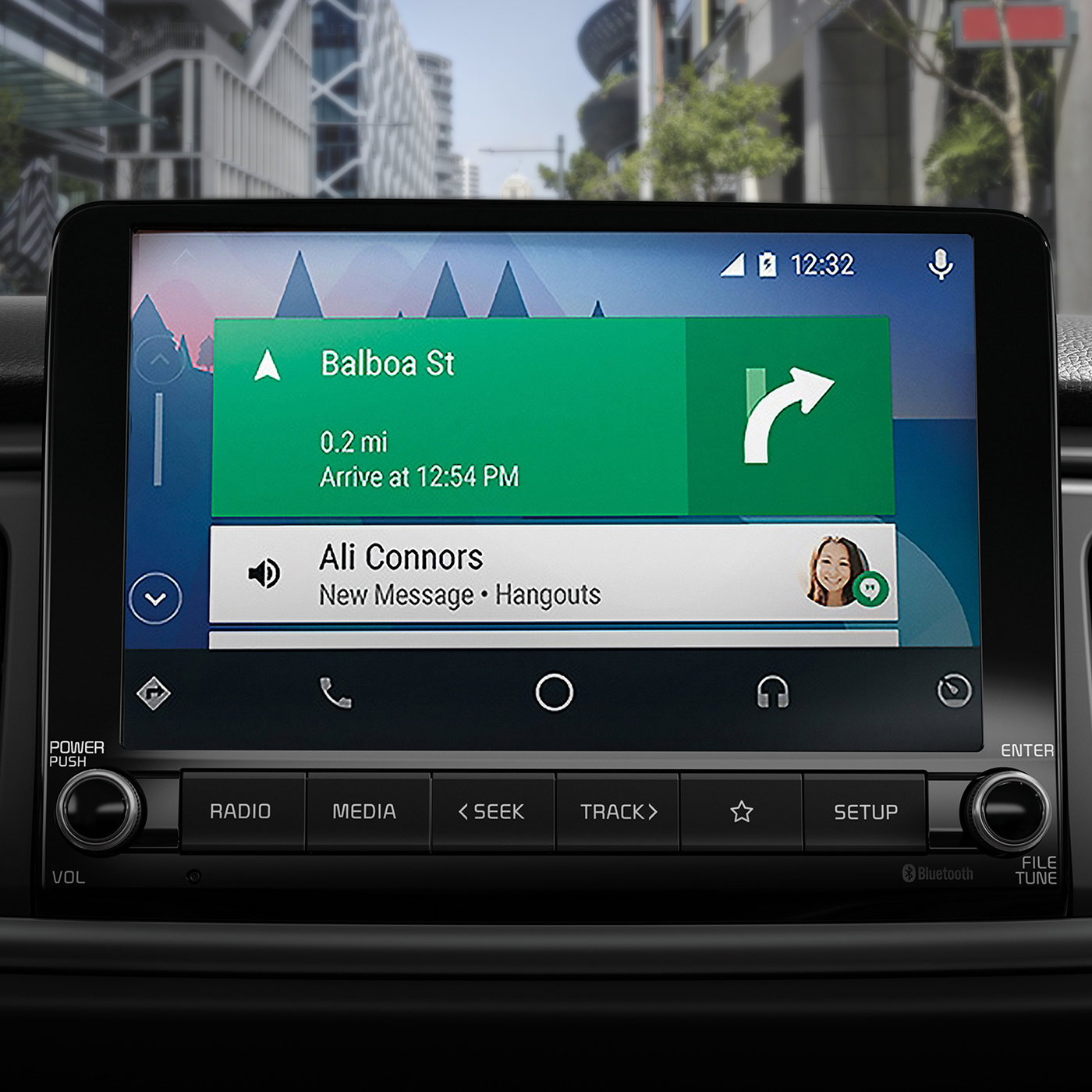 Infotainment monitor with Android Auto™ connectivity in 2023 Rio 5-Door