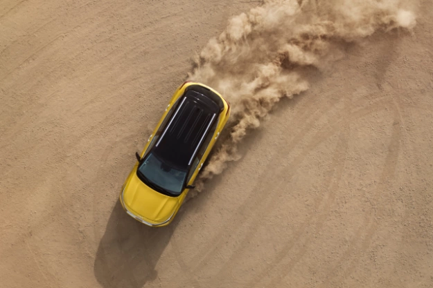 2022 Kia Seltos Driving Through Dirt Top View