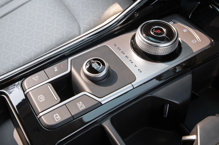 2023 Kia Sorento Hybrid Interior Drive Mode Controls Close-Up