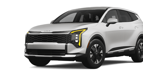 Left facing Sportage HEV LX trim vehicle image in Snow White Pearl