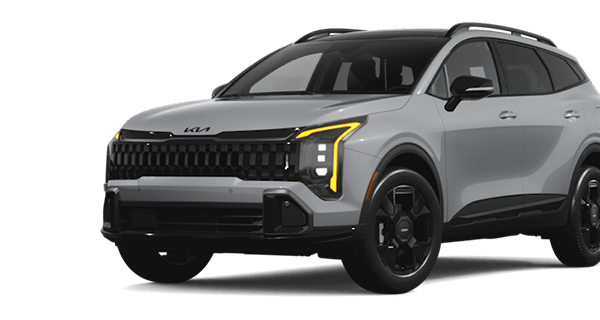 Left facing Sportage HEV X-Line trim vehicle image in Wolf Gray