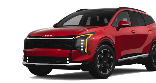 Left facing SX-Prestige trim vehicle image in Runway Red