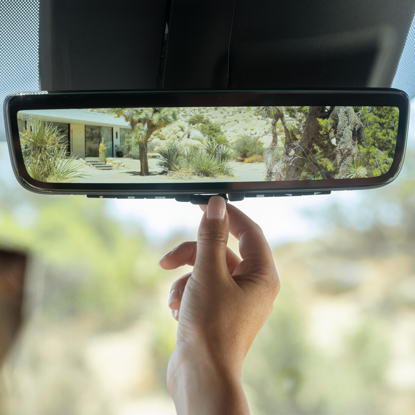 2023 Kia Telluride Interior Full Display Digital Rear-View Mirror Close-Up