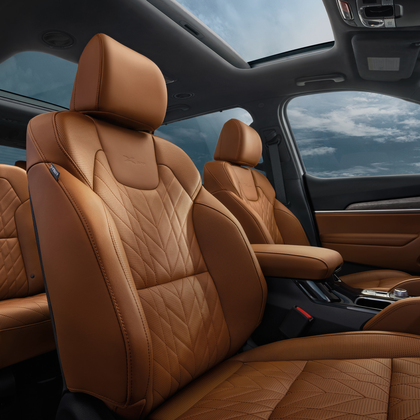 Interior premium con asientos de cuero napa del Kia Telluride SX Prestige 2023