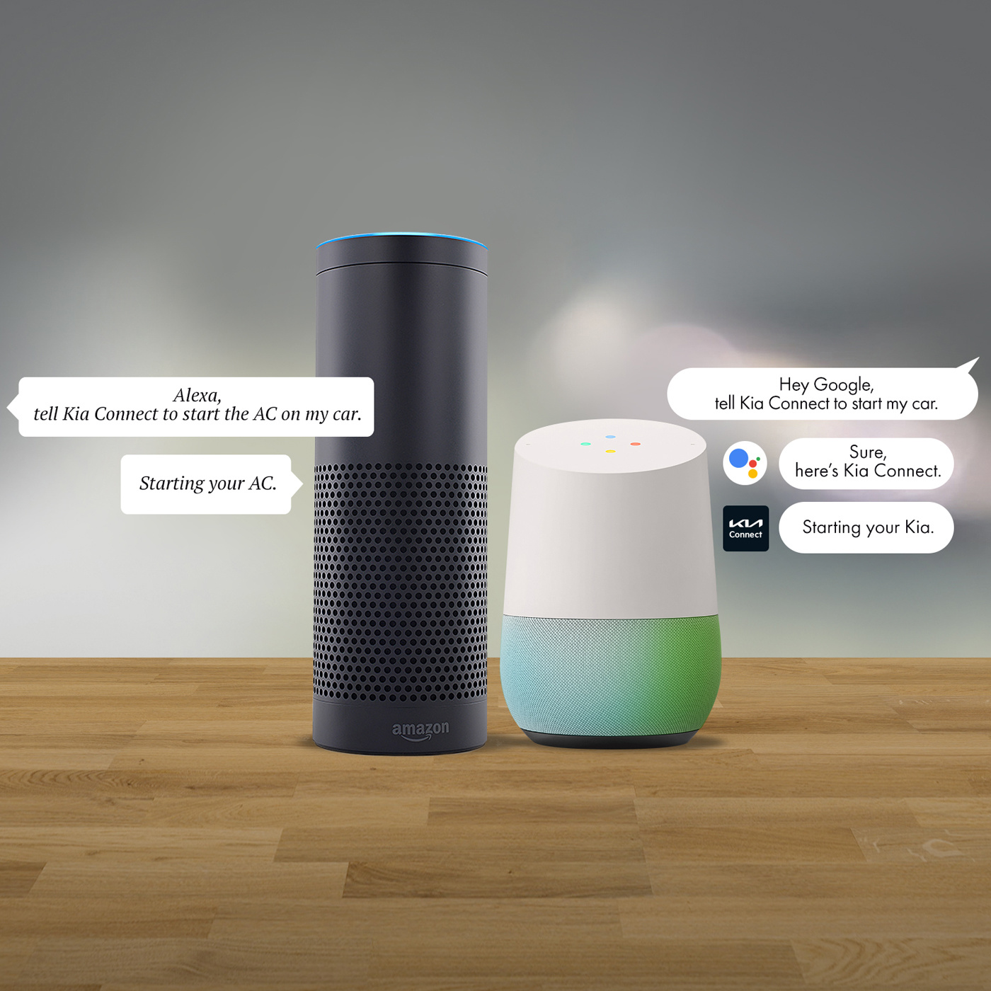 Características Amazon Alexa y Google Assistant del Kia Telluride 2023