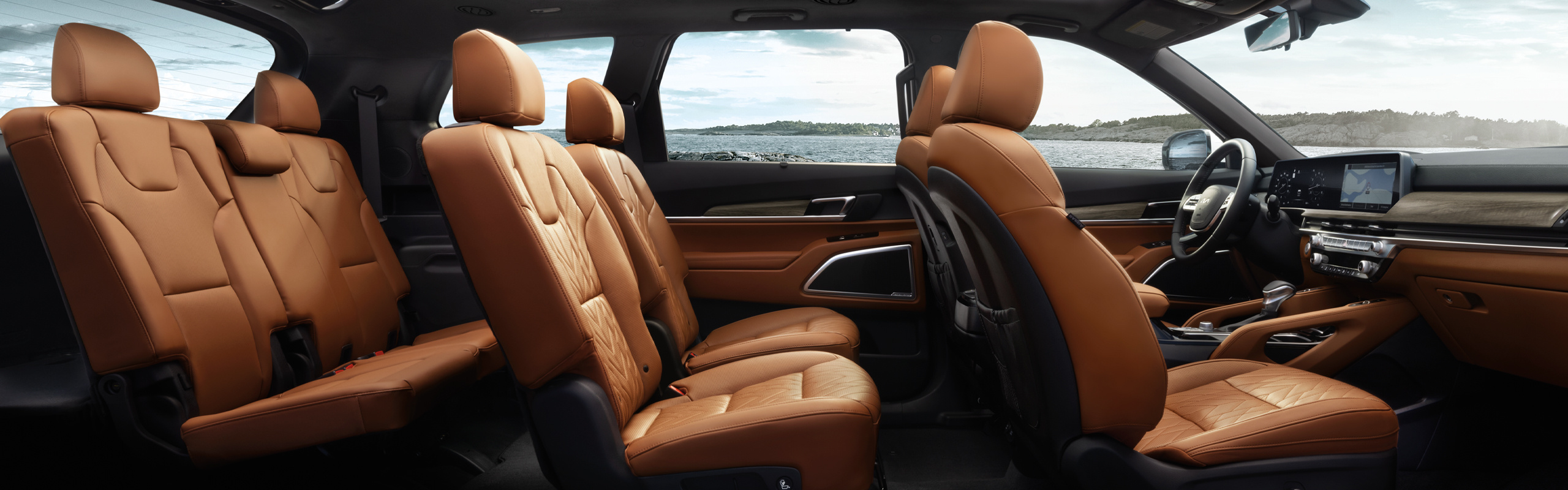 2023 Kia Telluride Spacious Interior With First And Second Row Heated And Ventilated Seats