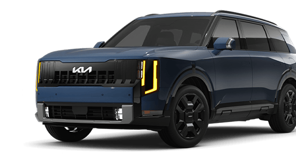 Left facing Telluride SX trim vehicle image in Midnight Lake Blue.