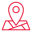 An icon of a place marker on a map.